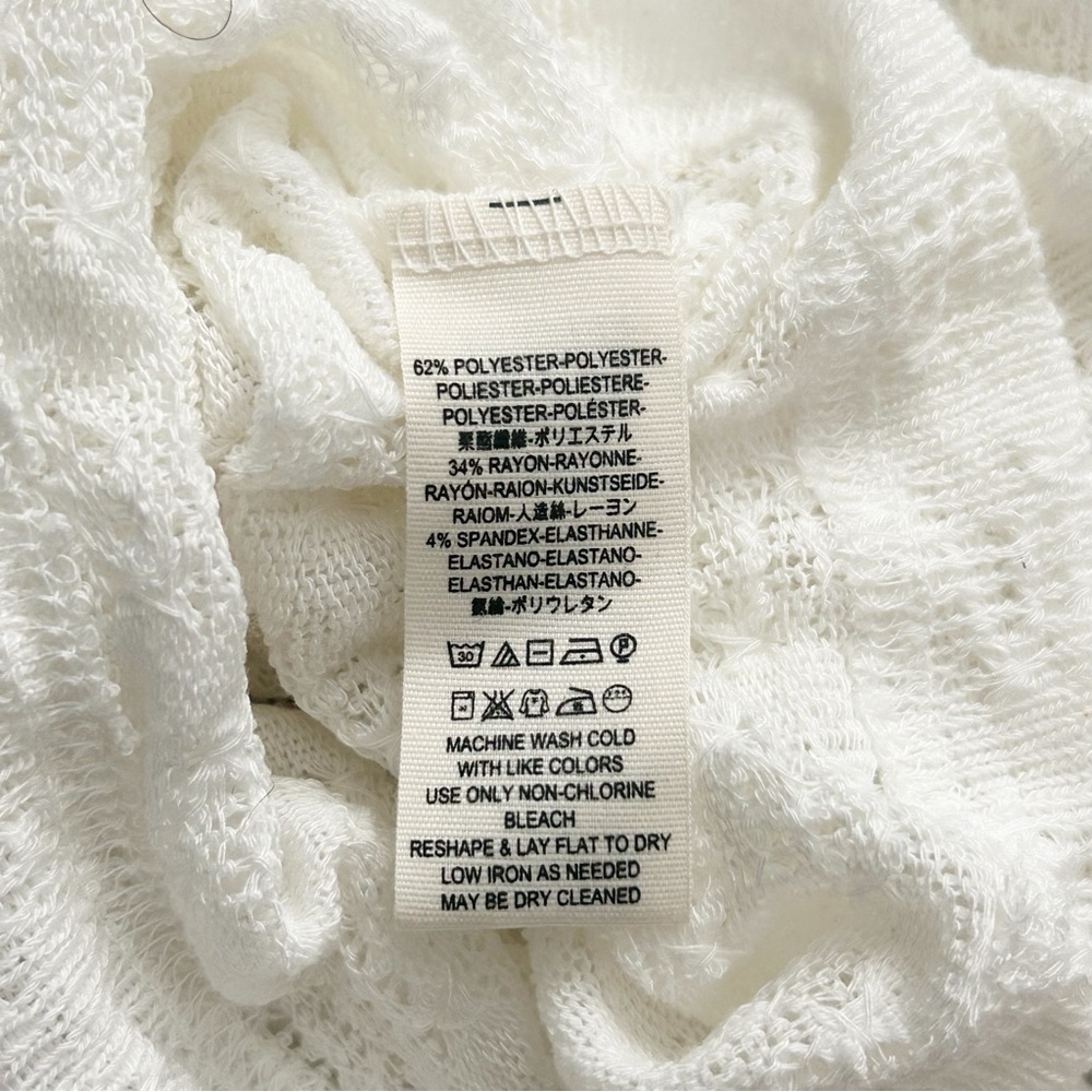 Free People Dream Girl Long Sleeve Pointelle Knit Top | Size XS - Picture 8 of 9